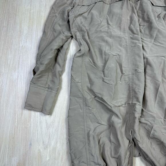 Elie Tahari Beige Mid Length Stylish Trendy Outerwear Utility Parka Jacket Small - Picture 9 of 15